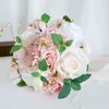 Bouquet de fleurs décoratives, magnifique bouquet de fleurs artificielles à main, ensemble de mariée pour Banquets de mariage