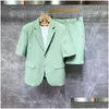 Costumes pour hommes Blazers Hommes Outfit Set 2023 Shorts Costume Veste Ensembles Été Mince Haut de gamme Coréen Britannique Mode Casual Vêtements à manches courtes Otxdr