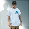 Men'S T-Shirts Japanese Harajuku T-Shirt Men Summer Hip Hop T Shirts Dolphin Noodle Ship Cartoon Streetwear Tshirts Short Sleeve Top C Dha9C