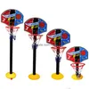 Bolls basketbåge set för barn justerbar bärbar stand sportspel spel netboll och luftpump småbarn baby sport2237671 drop de dhmaa