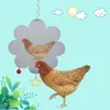Autres fournitures d'oiseaux Fournitures de poulet Miroir suspendu avec perroquet picorant pour Coop Pet Macaw Perakeet Drop