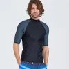 Use Sbart manga corta hombres Rash Guards camisetas Surf Windsurf navegación Tops trajes de baño masculinos trajes de baño BO