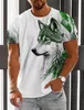 T-shirt da uomo per uomo 3D stampato Graphic Wolf T-shirt oversize Fi Top maniche corte Abbigliamento uomo estivo Street Tees m1lx #