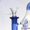 Glass Bong Coil Dab Rig Recycler Tornado Water Pipe Smoke Beaker 14mm male banger