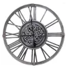 Väggklockor vintage metall Gear Clock Round Simple Creative Quartz vardagsrum tyst dekoration gåva