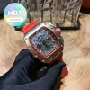 Designer Luxury RM Wrist Watch Mens Mechanics Watch Wristwatch Skull 035 Ceramic Rm011 Fully Automatic Mechanical Wo Fashion Classic