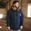 mgp jaqueta padrão de inverno masculino clássico n-3b parka para clima frio extremo impermeável removível pele sintética ao redor do capuz R8NP #