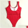Maillots de bain pour femmes Bfustyle American Baywatch Le même maillot de bain une pièce femme femme Y Party rouge maillot de bain baigneur plus taille Drop Del Otr2E