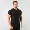 Nuovo elegante tinta unita Fitn Mens T Shirt manica corta Muscle Jogging Bodybuilding Tshirt Abbigliamento da palestra maschile Slim Fit Tee Shirt c3Qv #