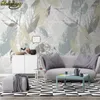 Wallpapers Custom 3d Nordic Retro Plant Leaves Wall Paper Bedroom TV Background Decoration Painting Stickers Home Decor