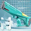 Gun Toys Automatic electric water gun toy shark high-pressure outdoor summer beach toy childrens water battle swimming pool party water toy240327