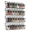 Racks AntiRust 4 Pack Spice Rack Seasoning Organizer Wall Mount Spice Organizer Shelf for Kitchen Cabinet Storage Rack Especiero