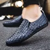 Casual Shoes Brand High Quality Leather Men Designer Summer Male Breathable Resistant Empty Mens Soft Background Size39-44