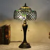 Bordslampor sofeina tiffany lampa ledde modern kreativ färgglas konst skrivbord ljusdekor för hem vardagsrum sovrummet