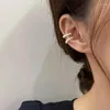 Orecchini a clip con retro a vite Orecchini con polsino per orecchio con perla coreana Clip senza piercing Osso a forma di C Senza foratura Minimalista per le donne Moda Oti2V