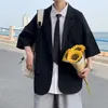 ブレイザーズメンサマー薄いバギーハンサムクールクールな韓国スタイルのレジャーfiソリッド10代のコラージュオールマッチInsソフトストリートウェアユースf1er＃