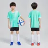 Crianças camisa de futebol personalizado menino conjunto camisa de futebol poliéster uniforme respirável uniforme de futebol para crianças 240314