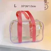 Borse portaoggetti 1 pezzo Borsa da spiaggia estiva trasparente da donna in stile coreano Borsa da toilette per lavaggio femminile con cerniera da viaggio grande impermeabile