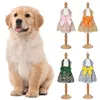 Vêtements pour chiens, robe d'été à grand nœud, motif floral, animaux fins, chats, petite écharpe, jupe princesse, accessoires pour animaux de compagnie