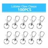 Keuken Opslag 200PCS Metalen Karabijnsluiting Met Sleutelringen Sleutelhangers Clips En Ketting Sleutelhanger Maken Kit Voor Ambachten