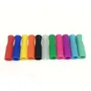 Silicone Metal 11 Colors Tips Straws Fit For 6Mm Wide Stainless Steel Straw 0717