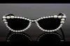 نظارة شمسية 2018 أحدث Cat Cat Eye Sunglasse Designer Lady Pearl for Fants Vintage Masks 2203263712093