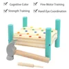 Montessori Baby Hammer Hit Wooden Toys Life Skills Training Early Educational Assembling Tool Toy For Children Strength 240321