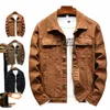 2024 New Men's Autumn Cott Stretch Solid Color Handsome Slim Denim Jacket H6mz#