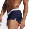 Costume da bagno boxer con lacci, design colorato, moda, tasca posteriore, da uomo europeo e americano, da spiaggia, traspirante, ad asciugatura rapida