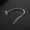 Charm Bracelets High-Quality Stainless Steel For Men Blank Personality Splicing Link Chain On The Hand Jewelry Gifts Trend