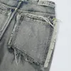 Женские джинсы с потертыми кисточками, потрепанные готические брюки, винтажные брюки-бойфренды, эстетические широкие брюки в стиле гранж, джинсовая одежда для женщин и мужчин, уличная одежда