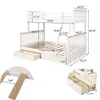 Bedroom Furniture Us Stock Twin Over Fl Bunk Bed With Ladders Two Storage Ders White For Kids Adt Lp000065Kaa Drop Delivery Home Garde Dhnsk
