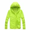 Kobiety Mężczyźni Kurtki Summer UV Protecti LG Rękaw wiatrowoodporne Sun Protecti Hooded Coat Kurtka Windbreaker X0KT#