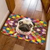 Carpets Printed Cute Pug Dog Entrance Doormat Floor Carpet Bathroom Bedroom Door Mat Bedside Rug Home Decor Kitchen Balcony