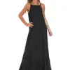 Casual Dresses Women A-line Dress Elegant Shoulderless Maxi For Ankle Length Vest Style Summer With Side Ladies