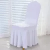 Funda blanca para silla de spandex para banquete de bodas LL