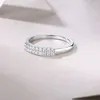 Klusterringar full moissanitring dating par lovar 925 sterling silver d vvs1 halva evighet bröllop band för kvinnor smycken gåva