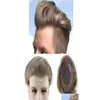 Perruques synthétiques 7 couleurs toupet de cheveux humains pour hommes naturel droit brun clair remplacement postiche européenne Remy mâle perruque 10X81207708 Dhulp