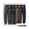 Pantalons pour hommes 5 couleurs hommes décontracté coton cargo élastique randonnée en plein air trekking tactique pantalons de survêtement mâle militaire mti-poche combat dro dhnre