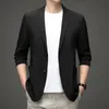 2023 Sommer Dünne Herren Blazer Jacke Hohe Qualität Männer Fi Casual Eis Seide Atmungsaktive Anzug Jacke Hochzeit Anzüge Für Männer 4XL M7AA #