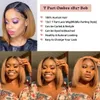 1b/30 Brown Color 13x4 Lace Frontal Bob Wig Straight Ombre Brown Human Hair Wigs 1B/99J Burgundy Ombre Straight Short Bob Wigs