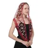 Sciarpe Stampate In Pizzo Floreale Triangolo Sciarpa Scialle Primavera Sottile Triangolare Donna Velo Mantiglia Foulard Spiaggia