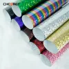 Films Shiny Color 9 Sheets 25x30cm Holographic Laser Heat Transfer Vinyl Iron on HTV Rolls for DIY TShirts Decoration Fabric Crafts