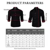 Dibangu Camisa Masculina Manga LG Preto Sólido Vermelho Paisley Cor Ctrast Fi Dr Camisa para Homens Butt-down Collar Roupas Masculinas 90WT #