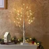 Strängar White Birch Tree Landscape Light Layout Decoration Simulation Lysande dekorativa lampor