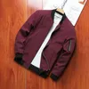 M-4XL Chaqueta para hombre Otoño Thin LG Manga Uniforme de béisbol Chaqueta de ciclismo a prueba de viento Chaqueta casual con cremallera sólida l82a #