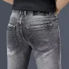 Jeans violets de créateur Jeans pour hommes Mode Luxe Slim Stretch Soft Bee marque Pantalon d'affaires Pantalon brodé Pantalon décontracté en denim