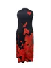 Casual Dresses 2024 Summer Sleeveless Plus Size Dress European And American Fashion V-Neck Printed Floral Long Evening