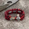 Noorse Runen Viking Thors Hamer Survival Armbanden Mannen Roestvrij Staal Outdoor Camping Polsbandje Handgemaakte Gevlochten Charme Sieraden 240325