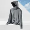 Sommer Atmungsaktive Kapuzenjacke Männer UPF 50+ Uv Sun Protecti Haut Mantel Ultraleichte Windjacke Eis Seide Sonnenjacke Mann Kleidung v6Lc #